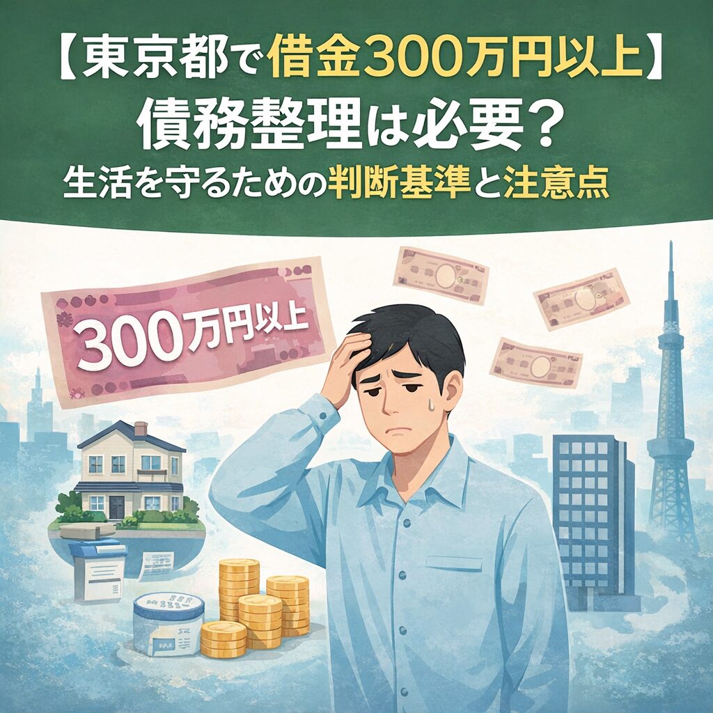 【東京都で借金300万円以上】債務整理は必要?生活を守るための判断基準と注意点