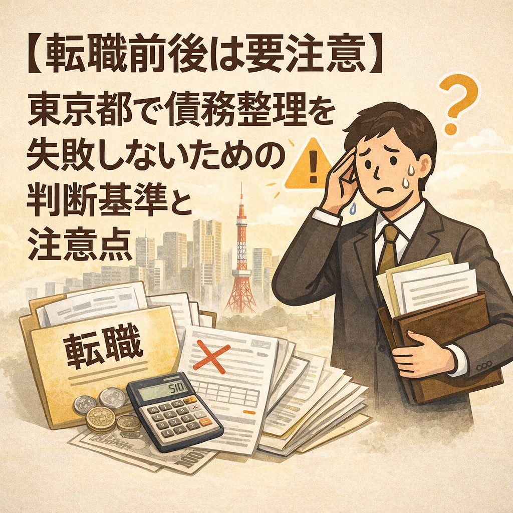 【転職前後は要注意】東京都で債務整理を失敗しないための判断基準と注意点