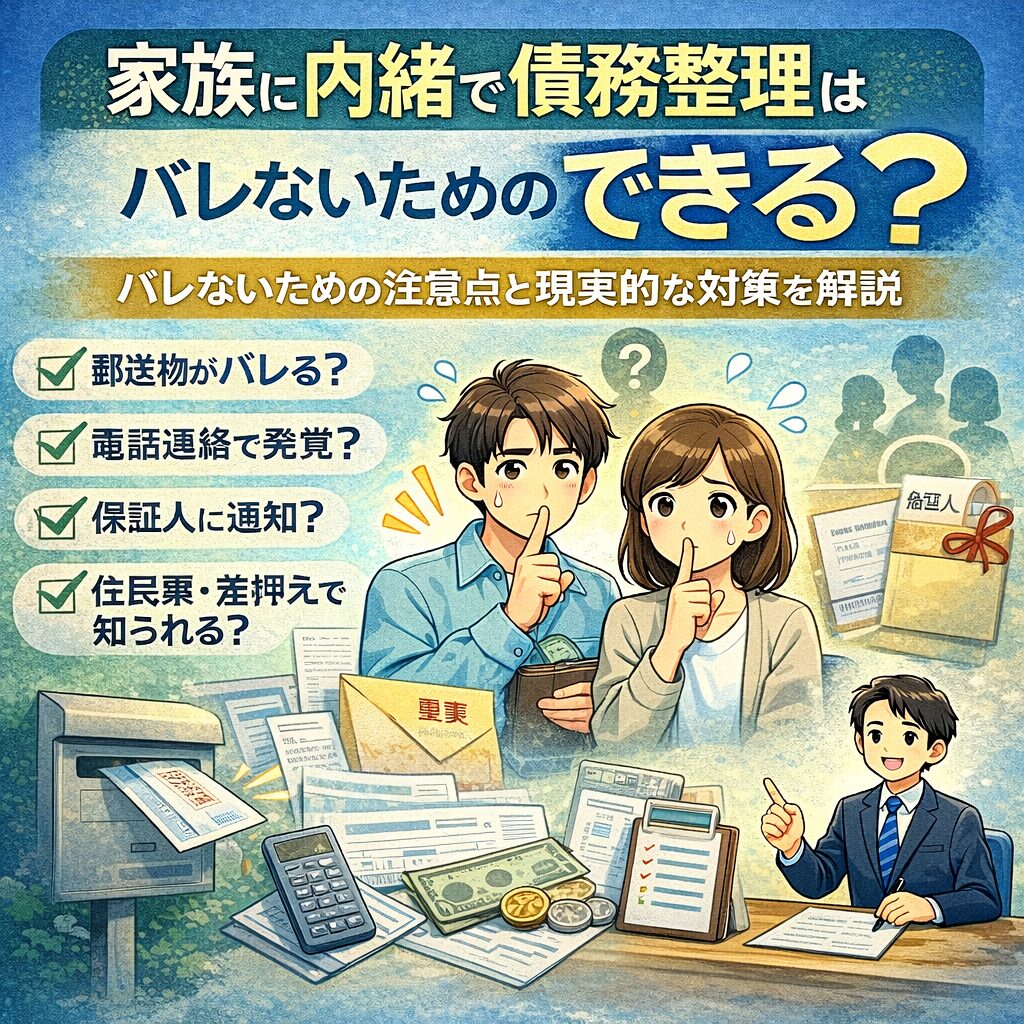 家族に内緒で債務整理はできる？バレないための注意点と現実的な対策を解説
