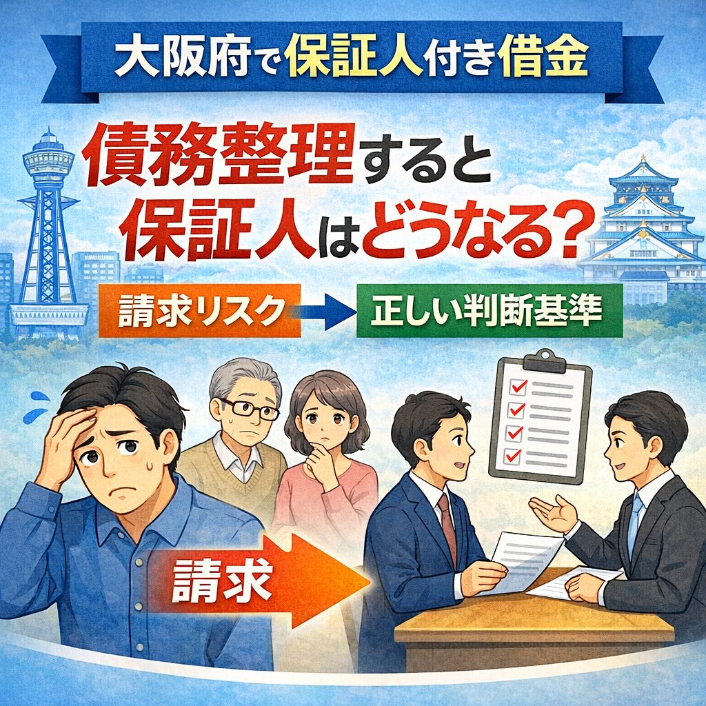 【大阪府で保証人付き借金】債務整理すると保証人はどうなる？請求リスクと正しい判断基準