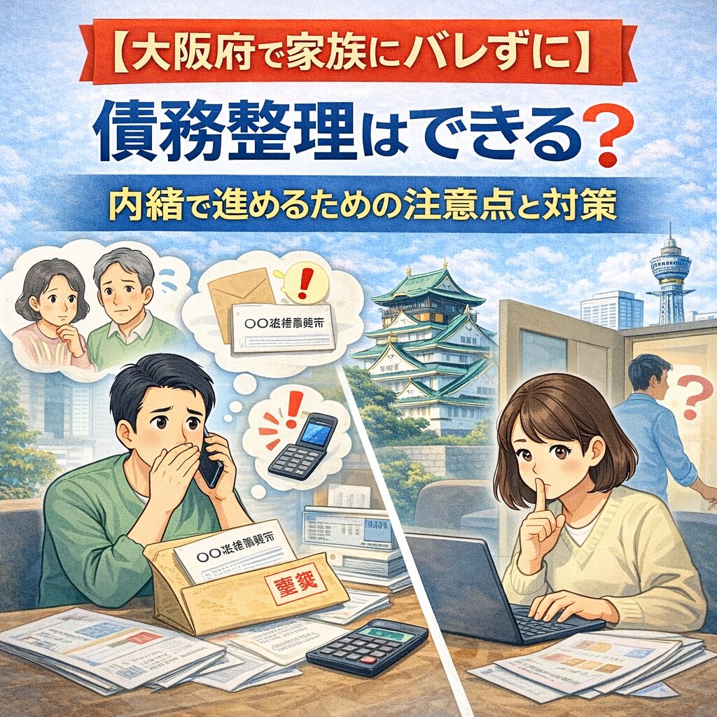 【大阪府で家族にバレずに】債務整理はできる?内緒で進めるための注意点と対策
