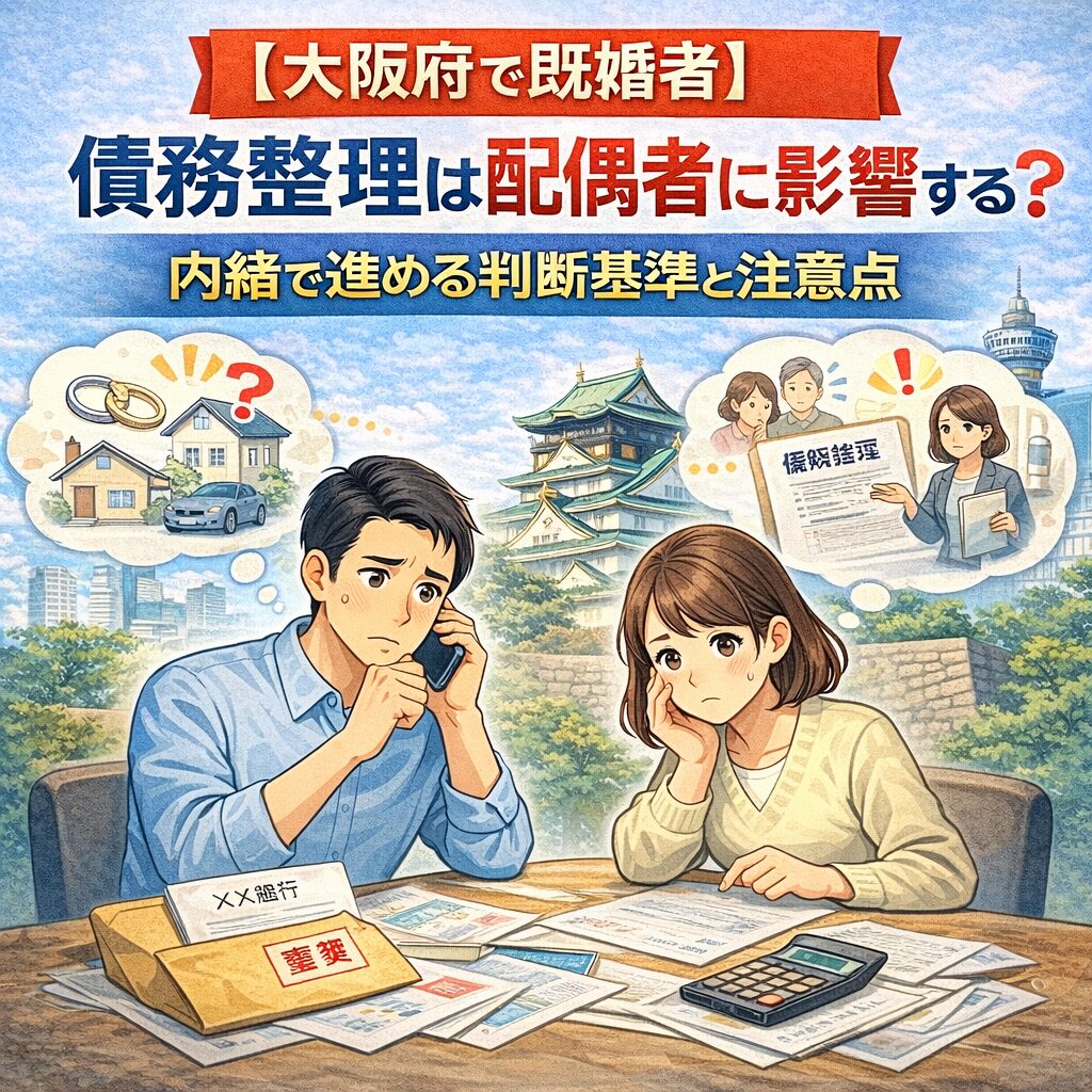 【大阪府で既婚者】債務整理は配偶者に影響する？内緒で進める判断基準と注意点