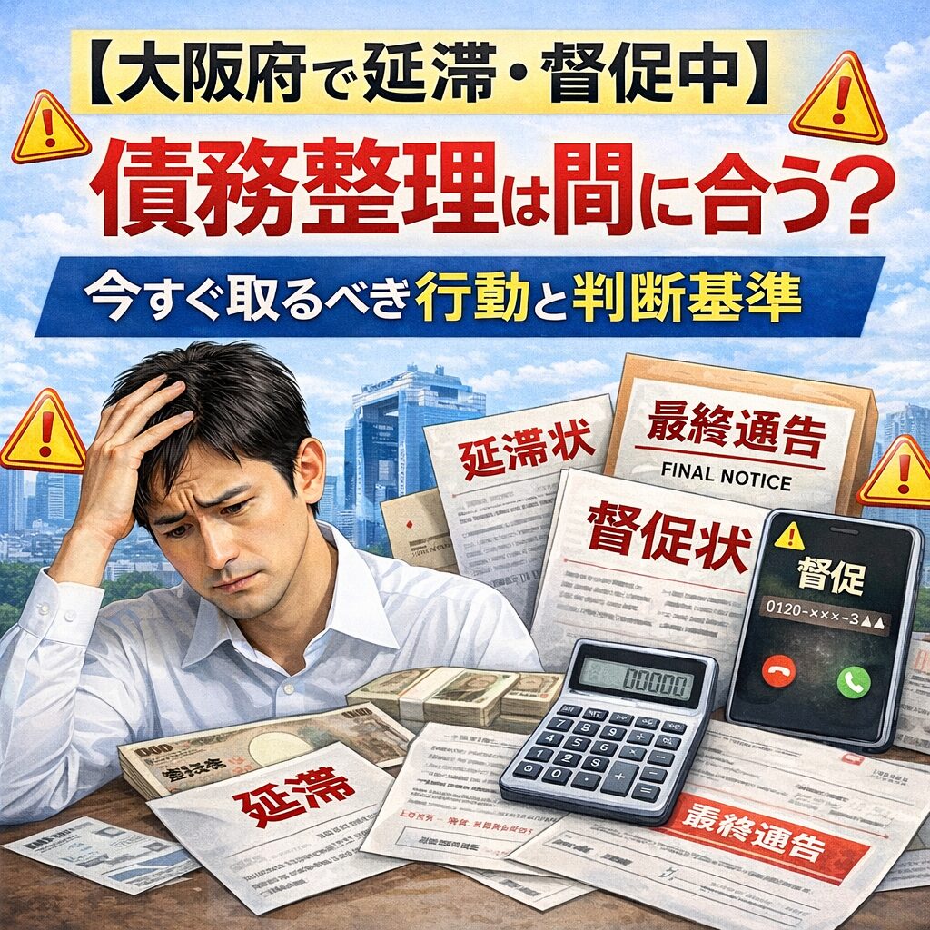 【大阪府で延滞・督促中】債務整理は間に合う？今すぐ取るべき行動と判断基準